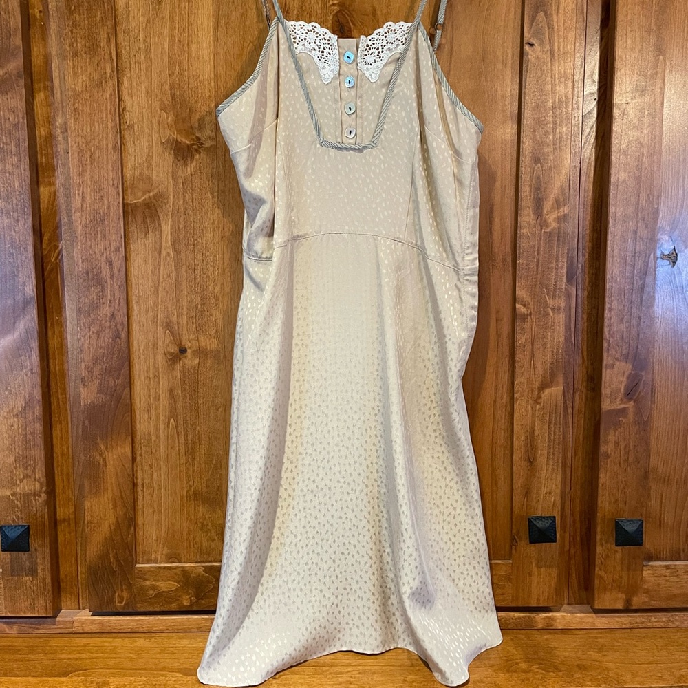 Mayle silk mini slip dress with lace detail size 0